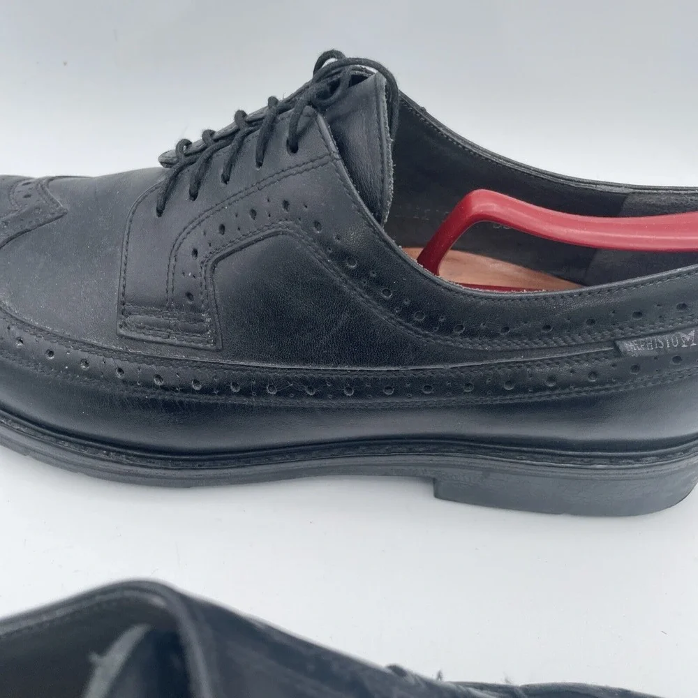 Mephisto Black Leather Goodyear Welt Men's‎ Wingtip Longing Shoes Size 12